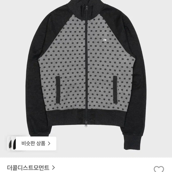 [BUNJANG] The Coldest Moment Dot Pattern Zip-Up Charcoal / 더콜디스트모먼트 도트패턴 집업 차콜