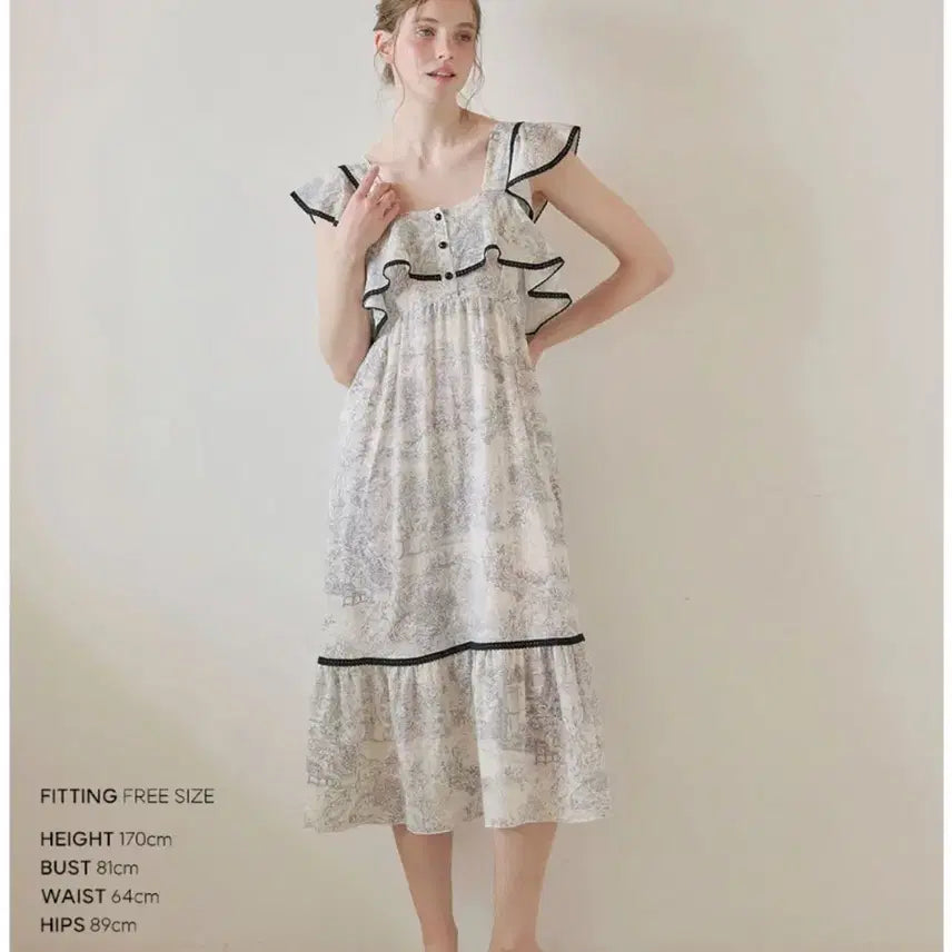 [BUNJANG] Toile Premium Homewear Princess Nightgown / 프리미엄 홈웨어 뜨왈 원피스 잠옷 최저가 공주잠옷