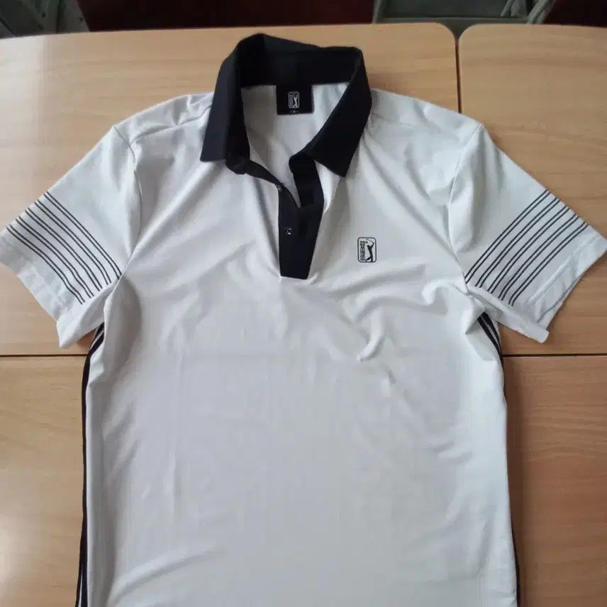 [BUNJANG] PGA Golf Wear Short Sleeve Polo Shirt White Size 95 / PGA 골프웨어 반팔 카라티 흰색 (사이즈 95)