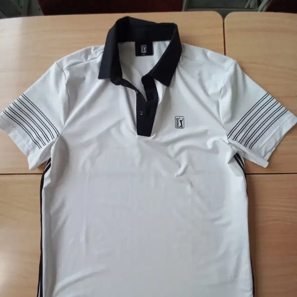 [BUNJANG] PGA Golf Wear Short Sleeve Polo Shirt White Size 95 / PGA 골프웨어 반팔 카라티 흰색 (사이즈 95)