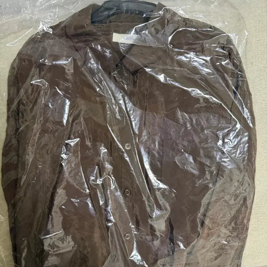 [BUNJANG] Airing Market Satin Shirt Brown / 아이링마켓 새틴 셔츠 브라운 새상품
