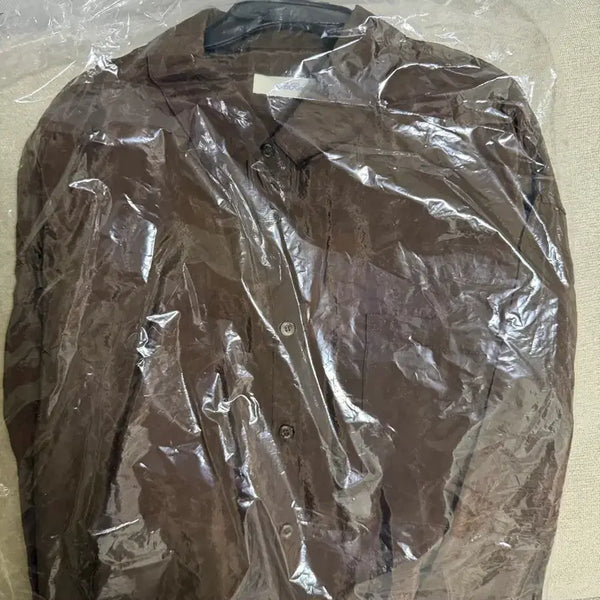 [BUNJANG] Airing Market Satin Shirt Brown / 아이링마켓 새틴 셔츠 브라운 새상품