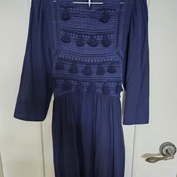[BUNJANG] BY ET TOL Embroidered Tassel Ethnic Dress (100% Cotton) / [BY ET TOL] 바이엣톨 태슬 자수 에스닉 원피스 (면 100%)
