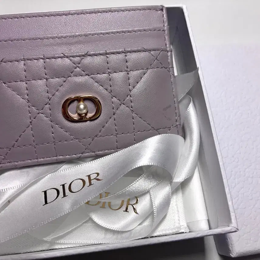 [BUNJANG] Dior Joli Card Holder Lavender Grey / 디올 졸리 카드지갑 라벤더 그레이