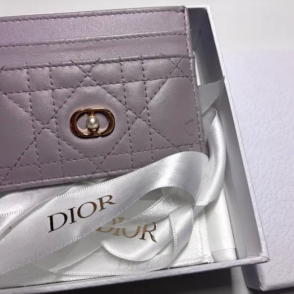 [BUNJANG] Dior Joli Card Holder Lavender Grey / 디올 졸리 카드지갑 라벤더 그레이