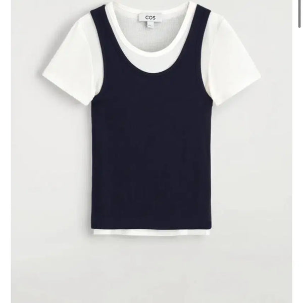 [BUNJANG] COS Layered Ribbed Jersey T-shirt XL / COS 코스 레이어드 리브드 저지 티셔츠 XL