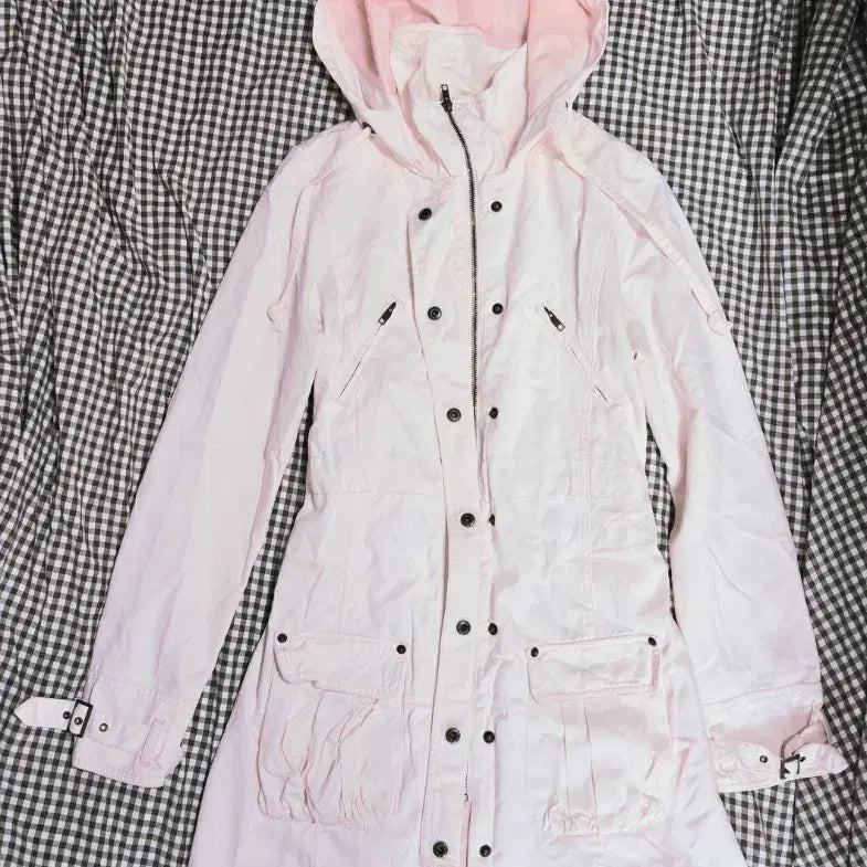 [BUNJANG] LIZLISA Strawberry Milk Pink Parka Coat / 리즈리사 딸기우유 핑크 야상 코트 히메갸루 양산형 트랄라라 모리걸 핀터깔