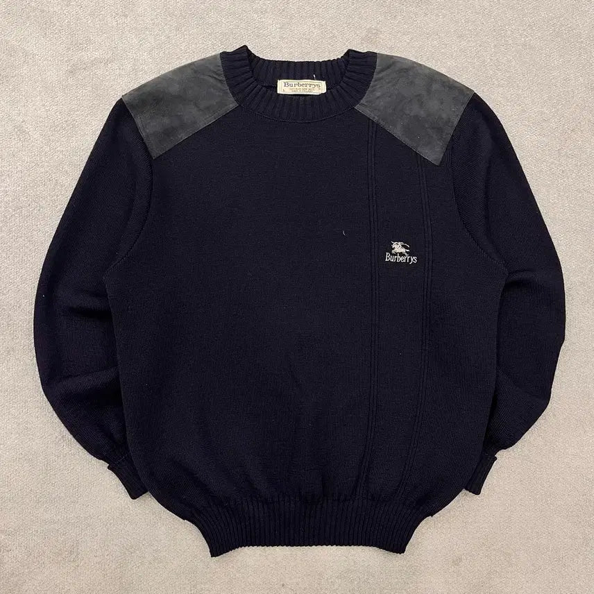 [BUNJANG] Burberry Wool Elbow Patch Commando Knit / L 버버리 코만도 울 엘보우패치 니트