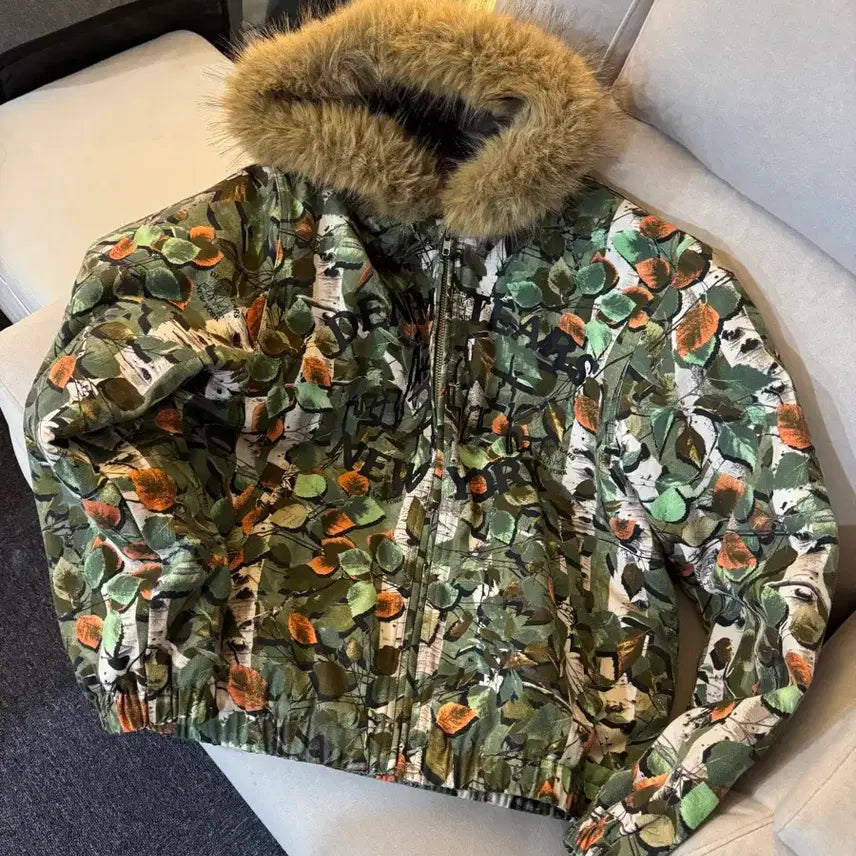 [BUNJANG] Denim Tears Fur Hooded Jacket L / 데님 티어스 후드 퍼 자켓 L