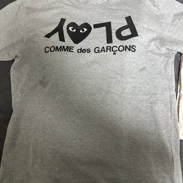 [BUNJANG] Comme des Garçons PLAY T-Shirt Grey 2XL / 꼼데가르송 플레이 티셔츠 그레이 2XL 팔아요