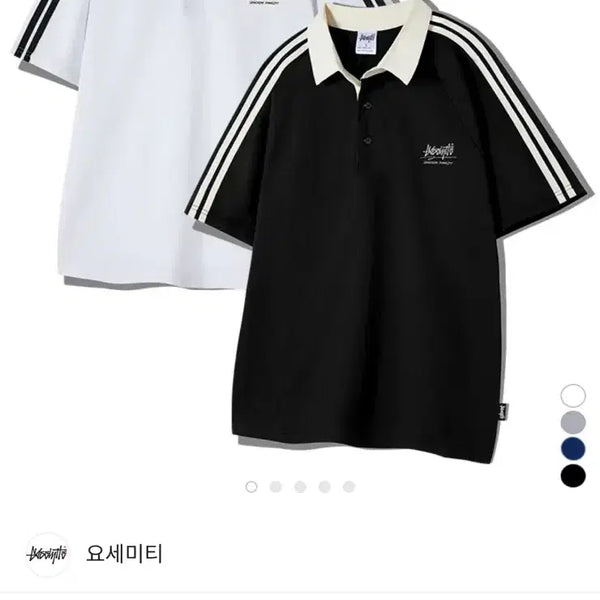 [BUNJANG] Men's Track Raglan Rugby Collar Short Sleeve T-Shirt / 남성 트랙 반팔티