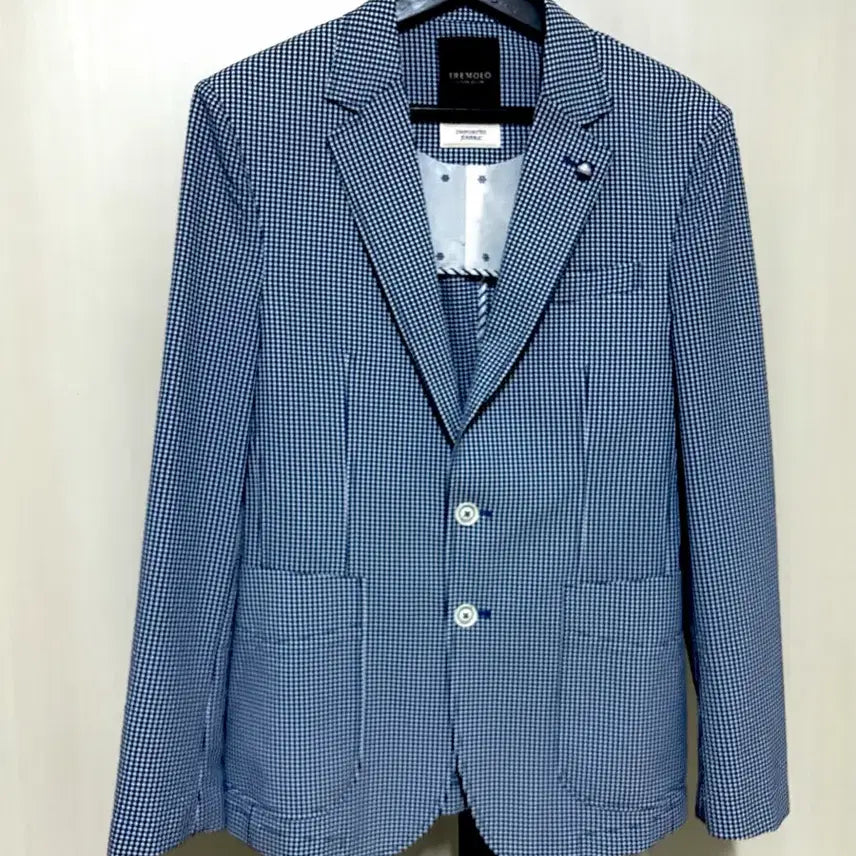 [BUNJANG] TremoLo Men's Check Pattern Blazer Jacket / 트레몰로 남성 정장 자켓 체크  95