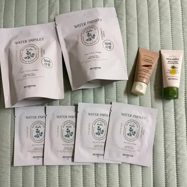 [BUNJANG] Skinfood Pantothenic Water Parsley Pad 68 Count / 스킨푸드 판토테닉 워터 파슬리 패드 68매