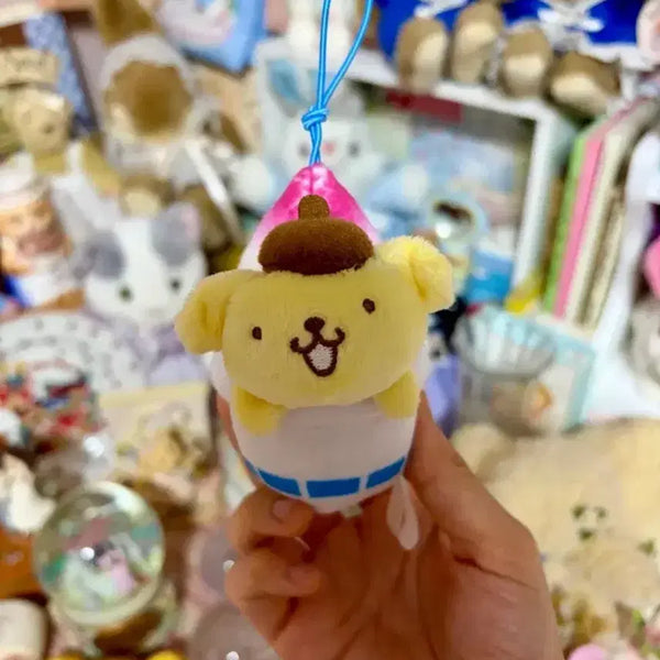 [BUNJANG] Sanrio Pompompurin Shaved Ice Plush Keyring / (오늘까지 할인)산리오 폼폼푸린 빙수 인형키링