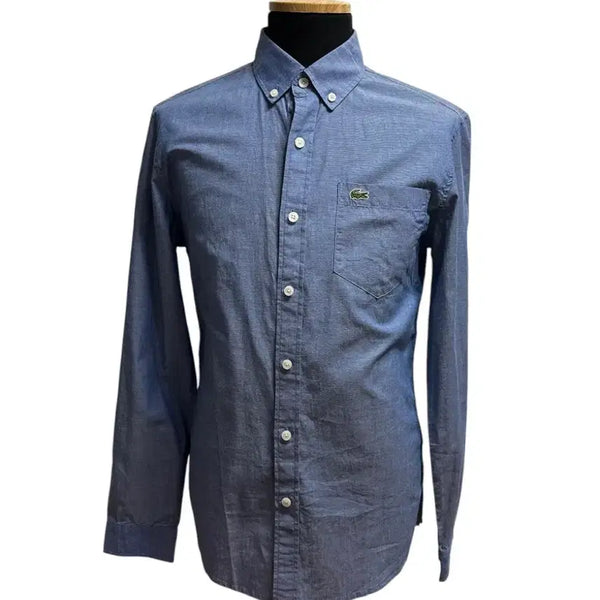 [BUNJANG] Lacoste Summer Cotton Shirt Navy Size 38/S/95 / 라코스테 여름 코튼 셔츠 네이비 38/S/95 size