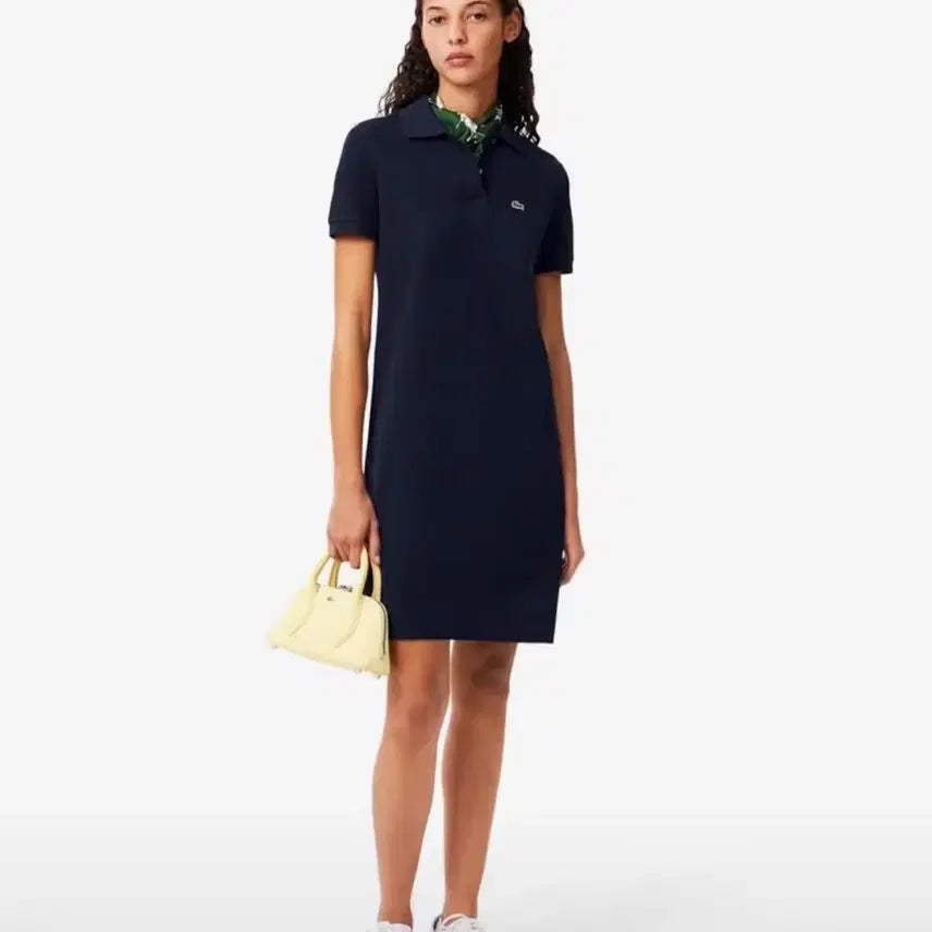 [BUNJANG] Lacoste Navy Short Sleeve Polo Dress Size 34 / 라코스테 폴로 반팔 원피스 34
