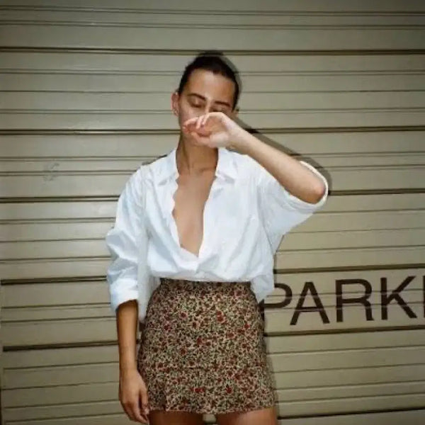 [BUNJANG] Realisation The Cookies Dahlia Floral Mini Skirt / 리얼리제이션 the cookies 미니스커트 (dahlia)