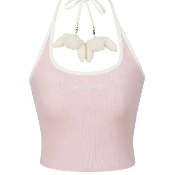 [BUNJANG] 13DE MARZO Rabbit Charm Cropped Camisole Baby Pink / 13DE MARZO 래빗참 캐미솔