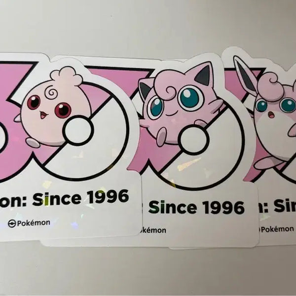 [BUNJANG] Pokemon 30th Anniversary Sticker - Wooper / 포켓몬스터 30주년 스티커 푸푸린 푸린 푸크린