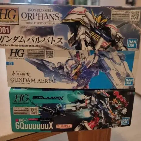 [BUNJANG] Bandai HG Gundam Model Kit Set (Barbatos, Aerial, Zaku Warrior) / 새상품 반다이 HG 발바토스, 에어리얼, 지쿠악스 건담 건프라 프라모델