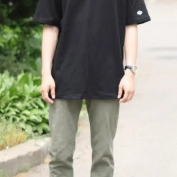 [BUNJANG] Accover Black Short-Sleeve T-Shirt / 어커버 검은색 반팔티