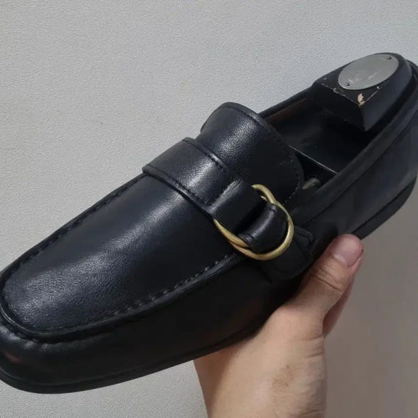 [BUNJANG] Polo Ralph Lauren Buckle Loafer Black Leather Shoes / 폴로 랄프로렌 버클로퍼 10d