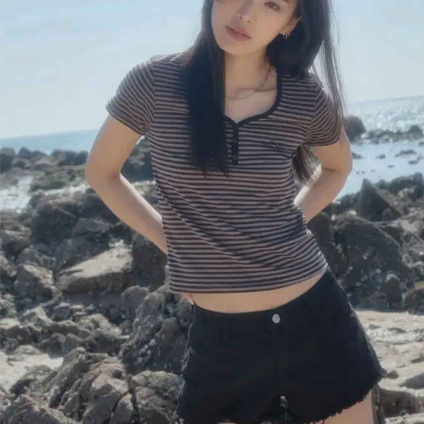 [BUNJANG] AZZ ON Solid Black Short Pants (Size S) / s사이즈)애즈온 솔리드 반바지 SOLID BLACK SHORT PANTS