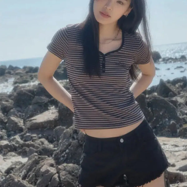 [BUNJANG] AZZ ON Solid Black Short Pants (Size S) / s사이즈)애즈온 솔리드 반바지 SOLID BLACK SHORT PANTS