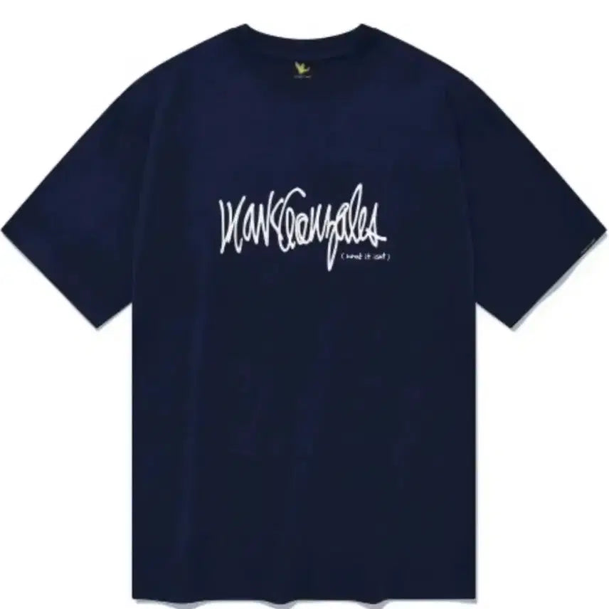 [BUNJANG] Mark Gonzales x WARRIOR ISN'T Navy Short Sleeve T-Shirt / 마크곤잘레스 와릿이즌 네이비 반팔티