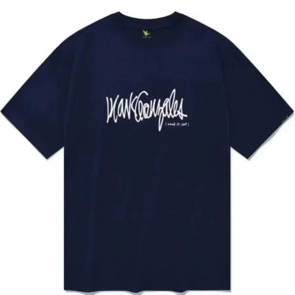 [BUNJANG] Mark Gonzales x WARRIOR ISN'T Navy Short Sleeve T-Shirt / 마크곤잘레스 와릿이즌 네이비 반팔티