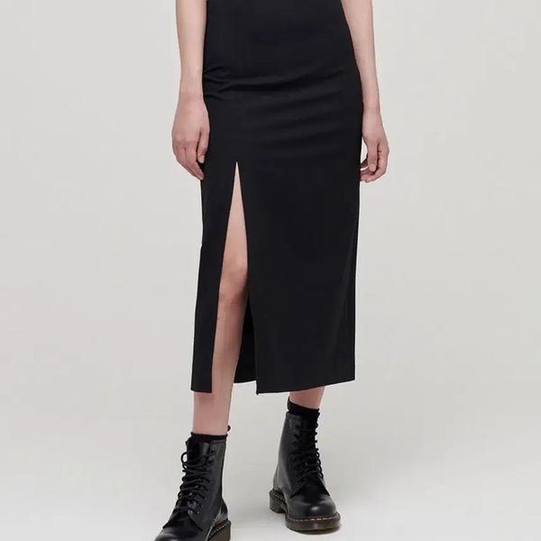 [BUNJANG] Musinsa Standard Women's High Waist Slit Long Skirt / 무신사스탠다드 우먼 하이 웨이스트 슬릿 롱 스커트 L사이즈
