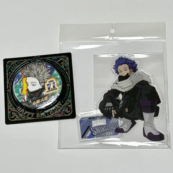 [BUNJANG] My Hero Academia Shinso Hitoshi Birthday Can Badge + Acrylic Stand Bundle Set (Sealed) / (일괄) 히로아카 신소 히토시 버스데이 캔뱃지 + 아크릴스탠드 미개봉