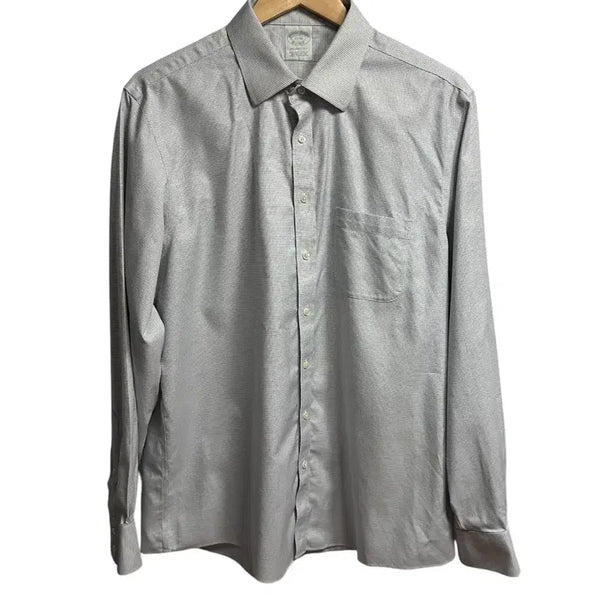 [BUNJANG] Brooks Brothers Milano Fit Check Long Sleeve Shirt / 브룩스브라더스 밀라노핏 체크 긴팔 셔츠 17-36(110) size