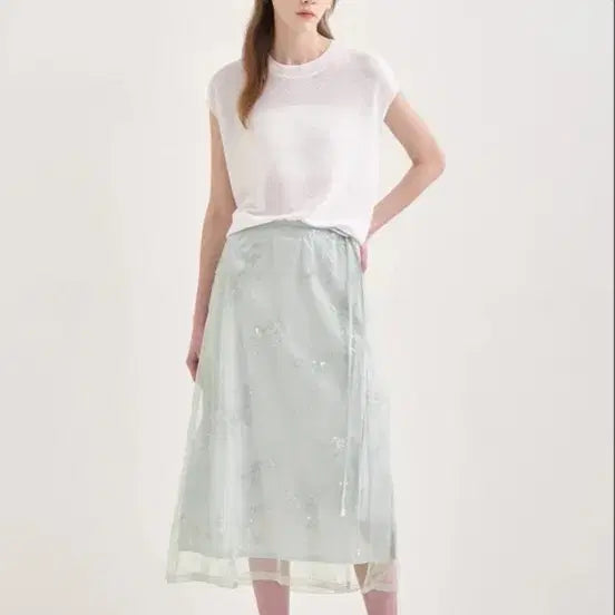 [BUNJANG] SJSJ 25 Year Sequence Layered Skirt / 한섬 정품 SJSJ 25년 시퀀 레이어드 스커트