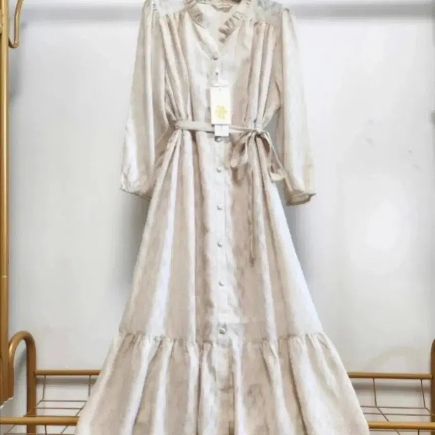 [BUNJANG] Cacharel Chiffon Long Dress / 까사렐 쉬폰롱원피스55사이즈(새상품)