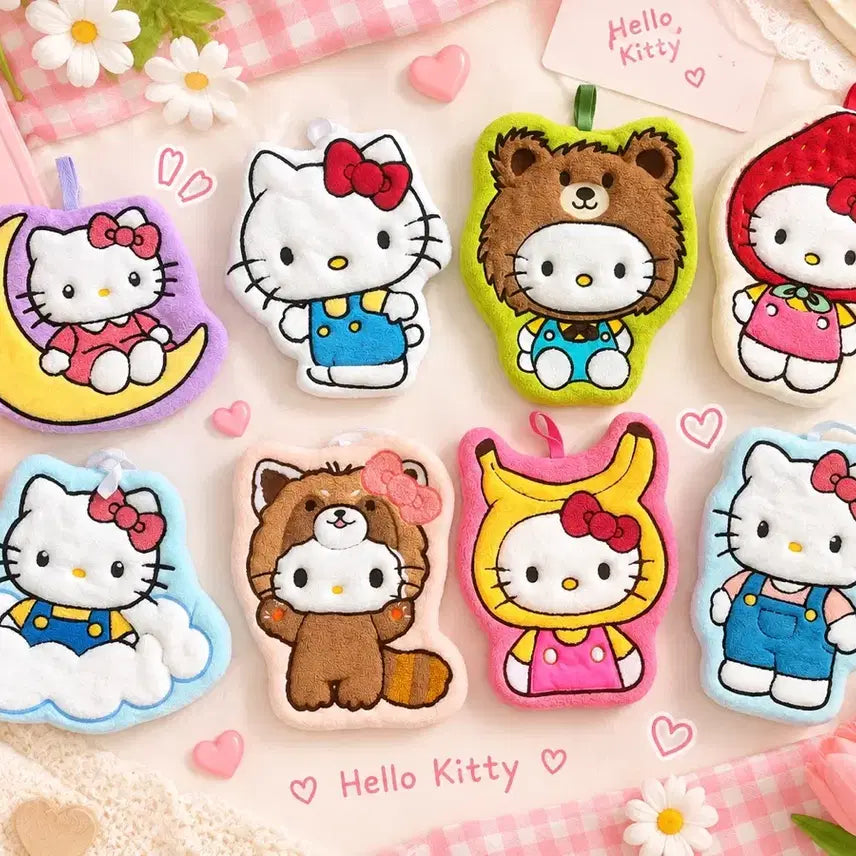[BUNJANG] Character Hand Towel (Various Designs) / 캐릭터 고리 손타올 핸드타올(키티/짱구/맹구/쿠로미/케로피/한교동/트윙클/미피/랏소)