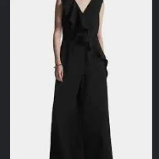 [BUNJANG] COS Black Frill Summer Jumpsuit / 55/36/코스 COS 블랙 프릴 여름 점프수트
