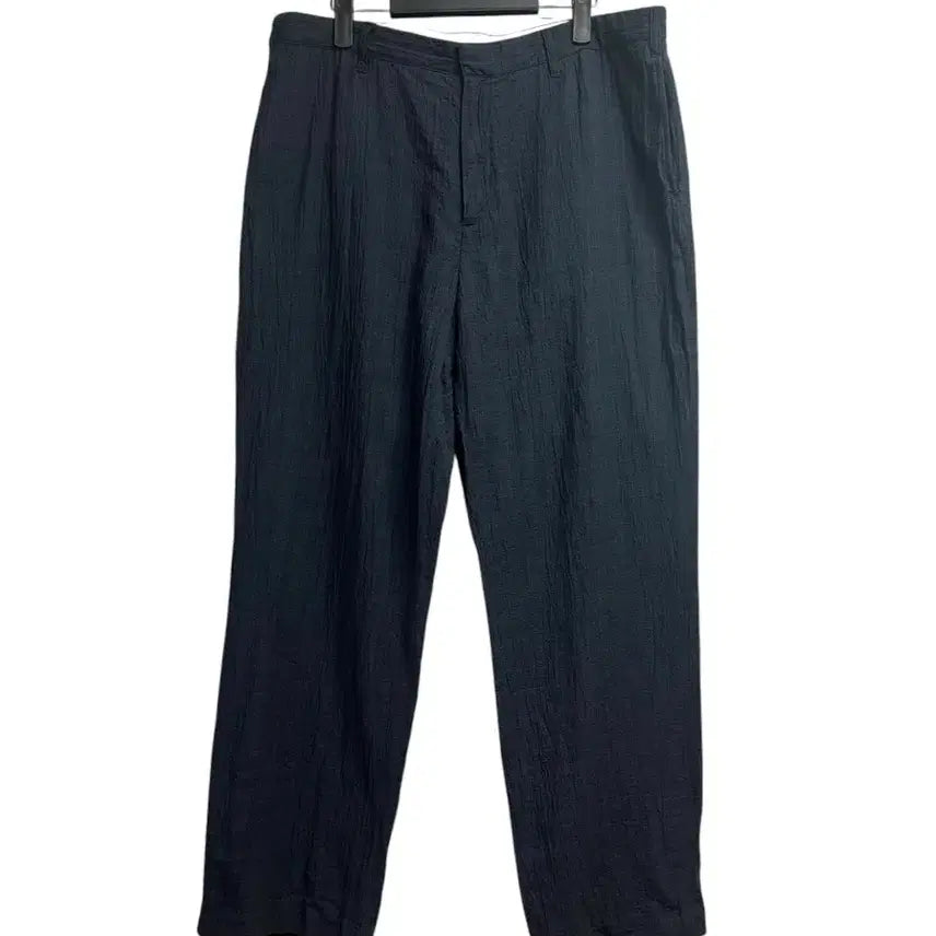 [BUNJANG] ARKET Navy Check Linen Crinkle Pants (Size 54/36) / 아르켓(ARKET) 네이비 체크 린넨 크링클 팬츠 54(36)size
