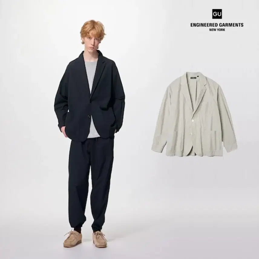 [BUNJANG] Engineered Garments Setup Navy / GU 엔지니어드가먼츠 셋업 엔가셋업 팝니다