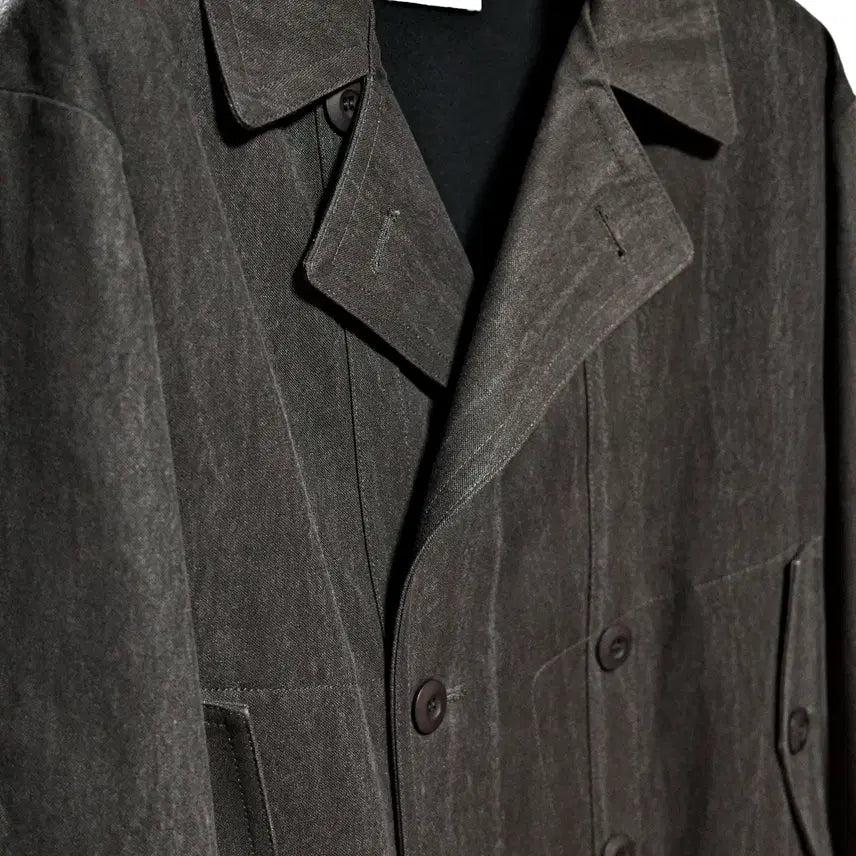 [BUNJANG] Automatic For The People Sumi Dyeing Peacoat Size 3 / 오토매틱 포 더 피플  수미 다잉 피코트 3