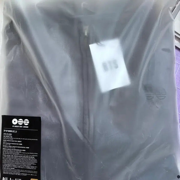 [BUNJANG] BTS Zip-Up Hoodie Charcoal / BTS 방탄소년단 집업 후디 짚업 후드 차콜 M L