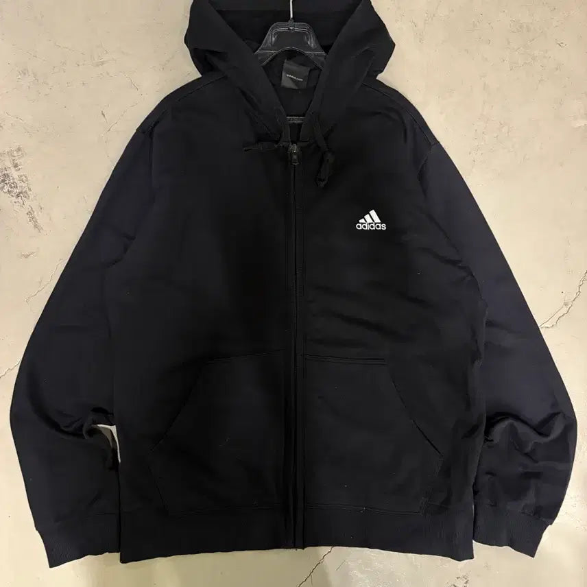 [BUNJANG] Adidas Basketball Hooded Zip-Up Hoodie Size 105 / 만원샵 아디다스 로고 베스킷볼 후드집업 105