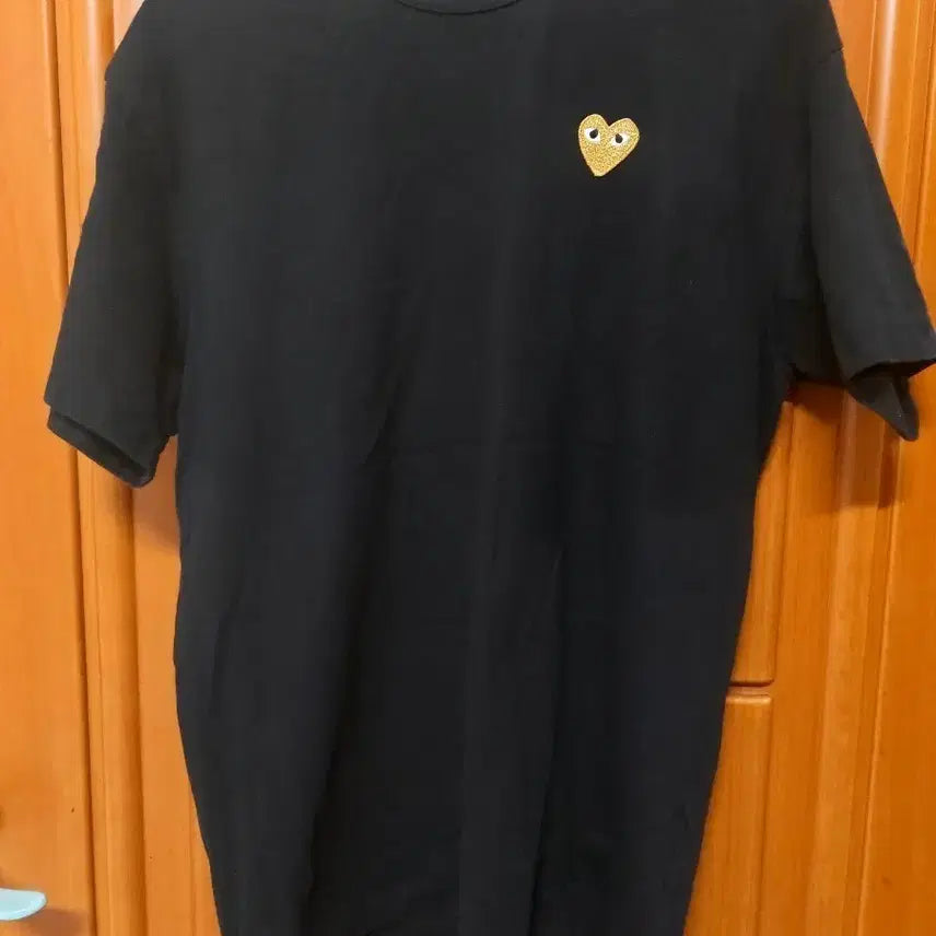 [BUNJANG] Comme des Garçons Play Gold Heart Logo T-Shirt Black XXL / 꼼데가르송 골드와펜 하트  반팔티 블랙 슬림XXL