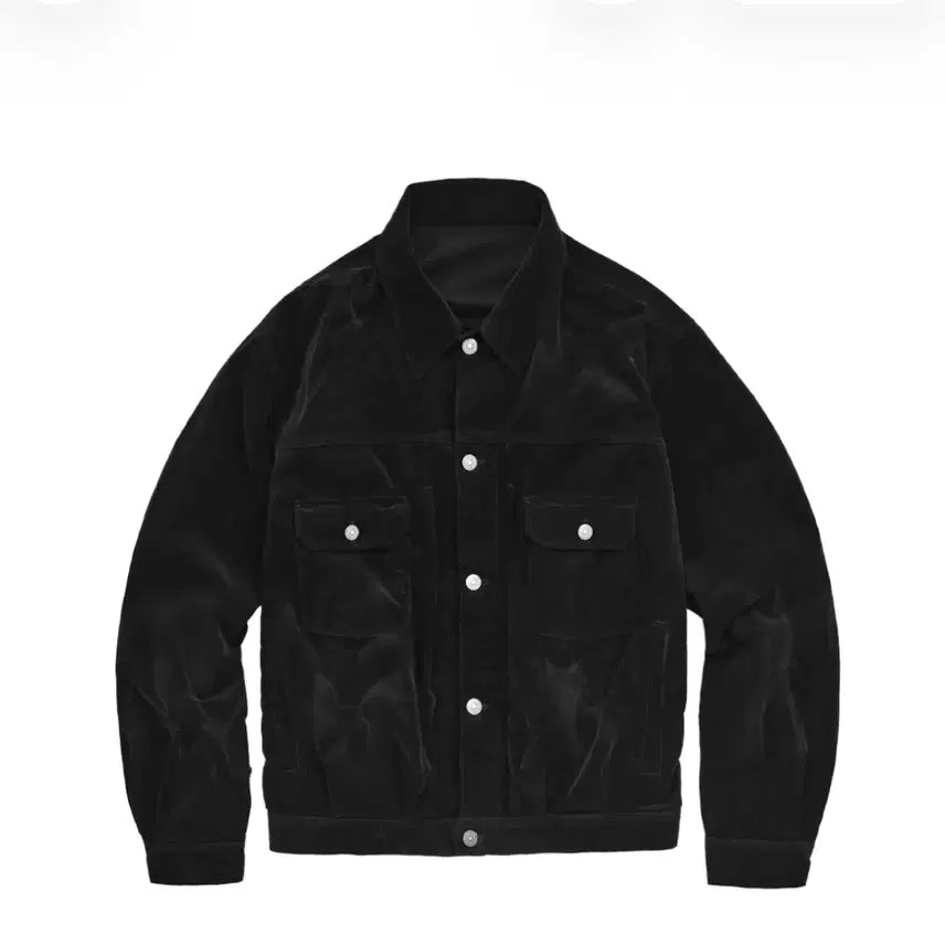 [BUNJANG] Politeu Halboro Trucker Jacket Black Size 3 / 폴리테루 하프보로 트러커 블랙 [3]