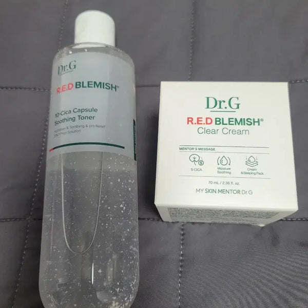 [BUNJANG] Dr.G Red Blemish Clear Cream & 10-Cica Soothing Toner Set / 닥터지 토너&크림(새상품) -> 초특급 할인!!!!