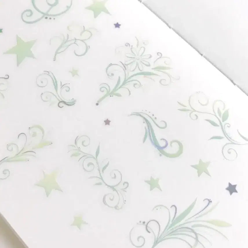 [BUNJANG] Green Breath Silver Foil Kiss Cut Stickers / 소분띵) 코코넨네 초록숨결 은박 키스컷 스티커 다꾸