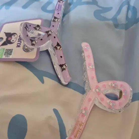 [BUNJANG] Kuromi My Melody Clamp Hair Clip (New) / 마멜 쿠로미 집게삔 새상품
