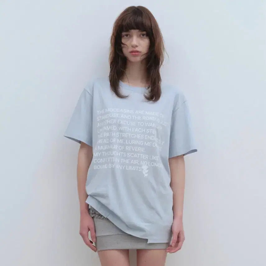 [BUNJANG] Milo Woman Shim Line Archive T-shirt Sky Blue / 밀로 우먼 심 라인 아카이브 티셔츠 스카이 블루