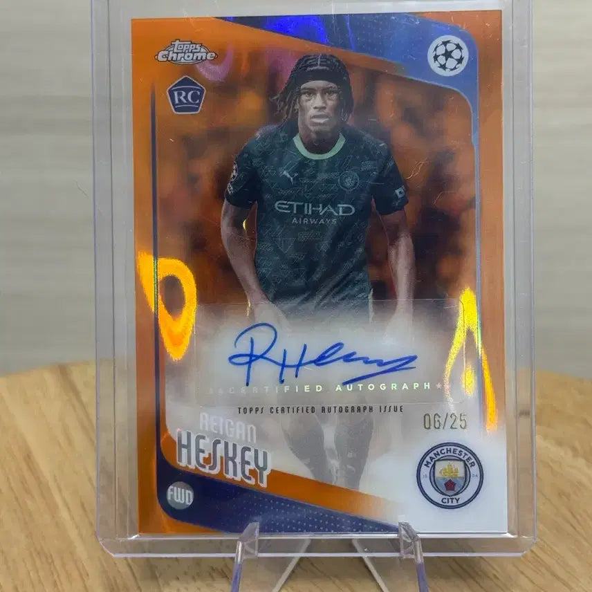 [BUNJANG] Manchester City Phil Foden 2022-23 Topps Chrome Rookie Autograph Card /25 / 탑스크롬 맨시티 헤스키 루키 오토 싸인카드 /25한정