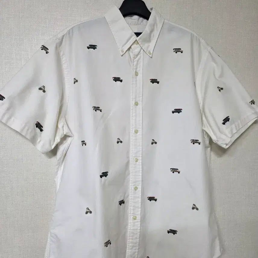 [BUNJANG] Polo Ralph Lauren Embroidered Short Sleeve Shirt White / 폴로 랄프로렌 자수반팔 셔츠 화이트